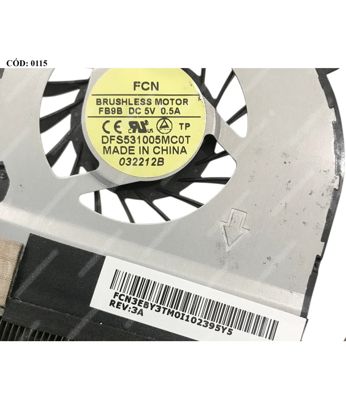 VENTI. TOSHIBA SATELLITE L840 L840D L845 L845D S845D C800 C805 C845 SERIES A000201300 ORIG. (DS)
