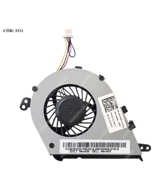 VENTI. DELL LATITUDE E5420 E5420m E6220 E6320 E6420 SERIES 02CPVP 4PIN ORIG.