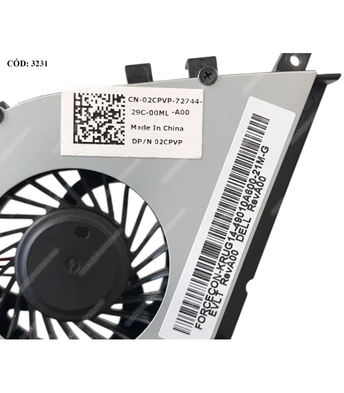 VENTI. DELL LATITUDE E5420 E5420m E6220 E6320 E6420 SERIES 02CPVP 4PIN ORIG.