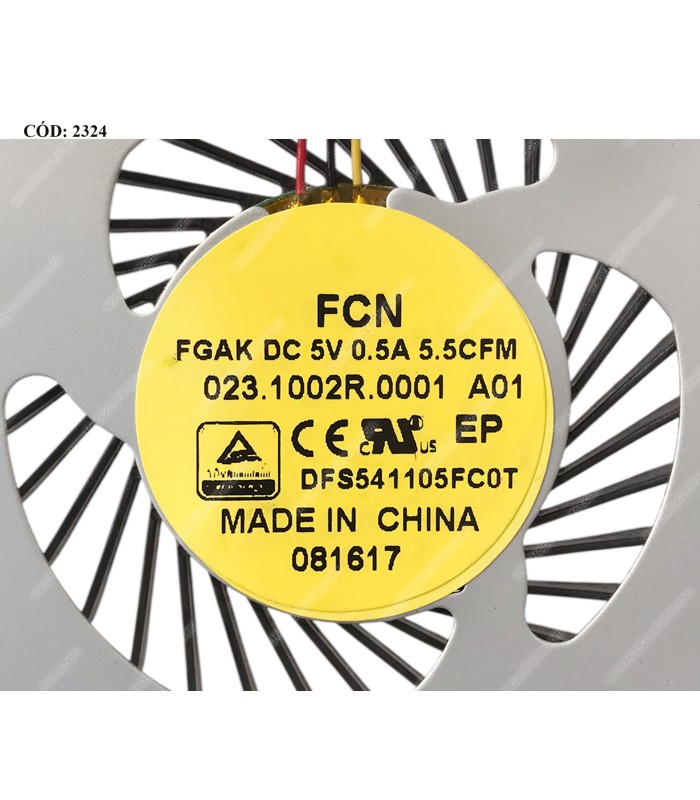 VENTI. DELL INSPIRON 14-3458 3459 3558 14R 5455 15-3552 3558 5558 5458 17 5758 SERIES 0CW12K 3PIN ORIG.