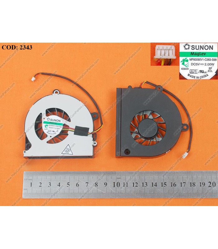 VENTI. TOSHIBA SATELLITE P775 P770 P850 P855 P855D P855-S5200 SERIES K000131490 K000122760 4PIN ORIG.