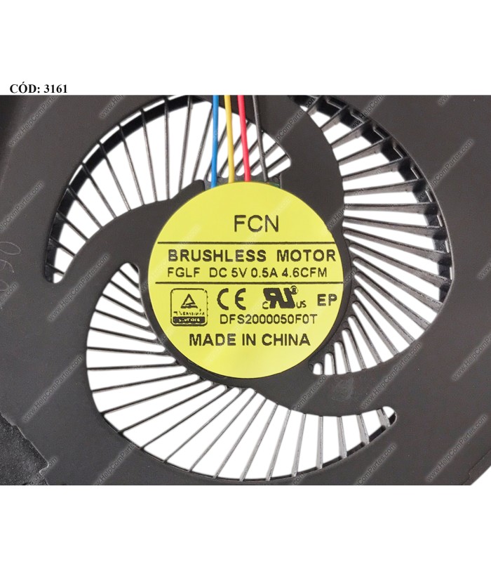 VENTI. DELL LATITUDE E5470 E5470-2GPKR E5470-5729 E5470-5P4HP E5470-FW76W SERIES 0XGYJW 4PIN ORIG.