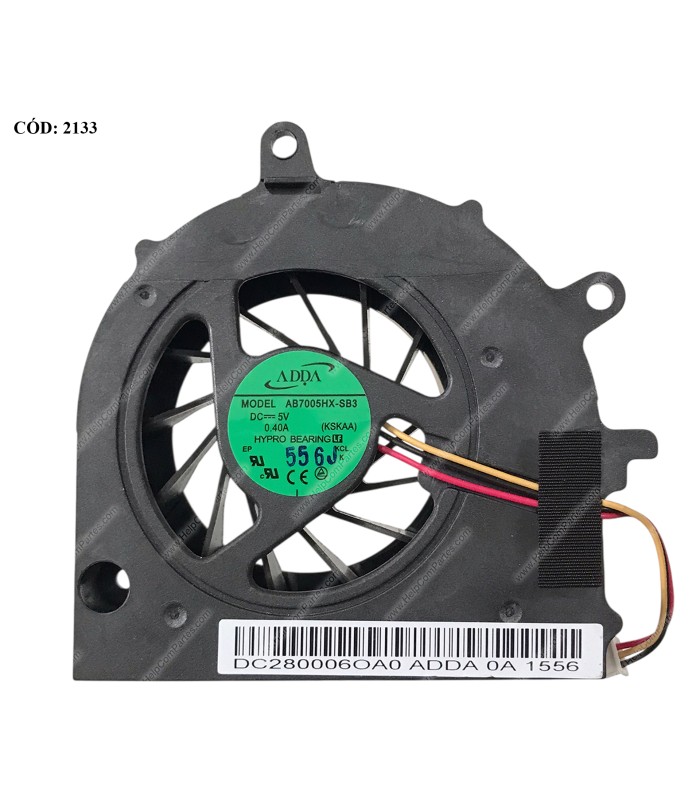VENTI. TOSHIBA SATELLITE A500 A505 A500D A505D (FOR VIDEO CARD INTEL) SERIES K000075290 3PIN ORIG.