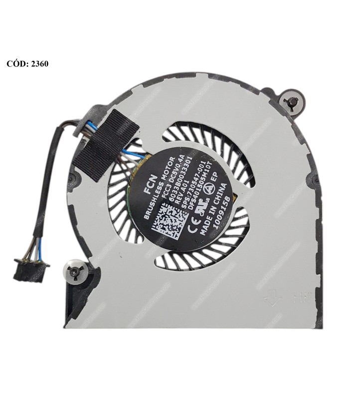 VENTI. HP ELITEBOOK 720 725 825 820 G1 820 G2 4PIN 730547-001 ORIG.