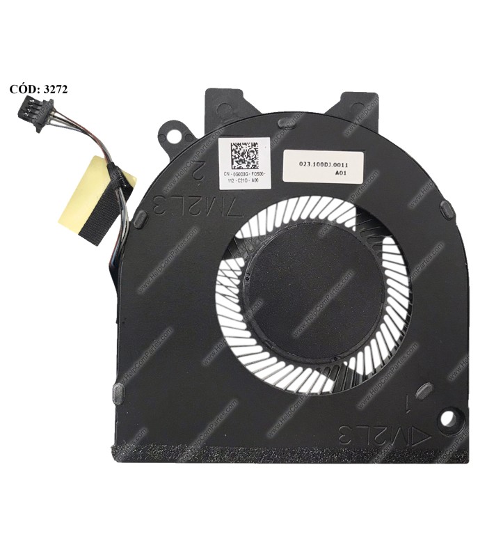 VENTI. DELL INSPIRON 15 5580 5581 5588 14-5480 5488 SERIES 0G0D3G 4PIN ORIG.