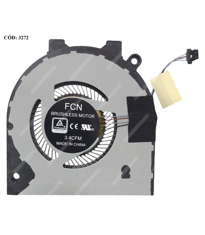 VENTI. DELL INSPIRON 15 5580 5581 5588 14-5480 5488 SERIES 0G0D3G 4PIN ORIG.