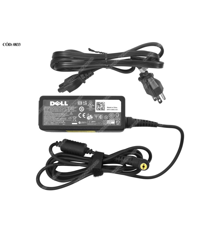 CARGADOR DELL 19V---1.58A 30W PIN 5.5*1.7mm 100-240V~ US 60-60Hz 3PRONG  0MNX47 OEM/ SIN CABLE