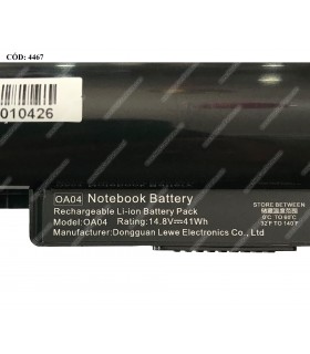 BATERIA HP 14.8V---41WH/ 4C OA04/ 14-D 14-G 14-R 15-D 15-R 15-G 15-N 240 G3 245 246 G2 G4 250 255 G2 G3 SERIES 740715-001 OEM.