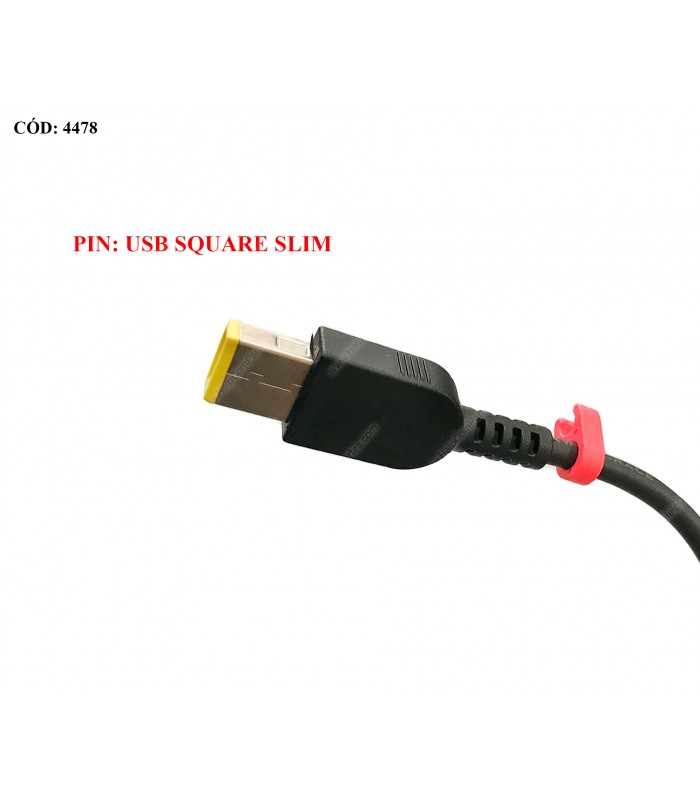 CARGADOR LENOVO 20.0V---8.5A 170W 100V-240V 50-60Hz US 3PRONG USB SQUARE SLIM YL TIP 5A11K67851 P.C ORIG.