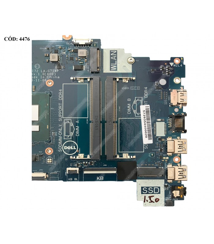 MBO DELL INSP. 3481 INTEL i3-8130U 3.40GHz 2C/2xDDR4/ 14 3000 3481 3581 3584 3781 SERIES 0XXN5K 7TH 8TH ORIG.