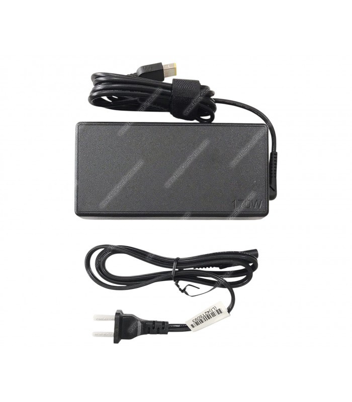 CARGADOR LENOVO 20.0V---8.5A 170W 100V-240V 50-60Hz US 2PRONG USB SQUARE SLIM YL TIP 4X20E50574 45N0560 P.C ORIG.