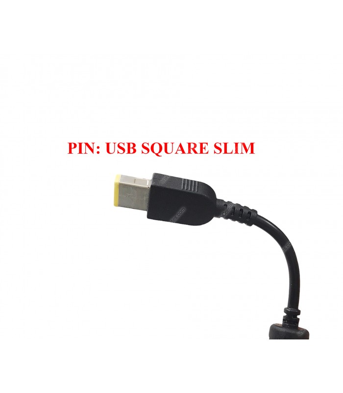 CARGADOR LENOVO 20.0V---8.5A 170W 100V-240V 50-60Hz US 2PRONG USB SQUARE SLIM YL TIP 4X20E50574 45N0560 P.C ORIG.