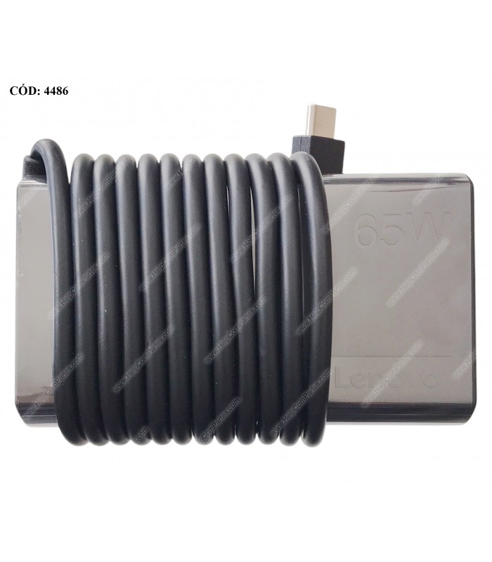 CARGADOR LENOVO USB-C 65W 20V---3.25A /15V---3A /9V---3A /5V---3A 100V-240V~ 50-60Hz US 3PRONG 02DL155 P.F ORIG.