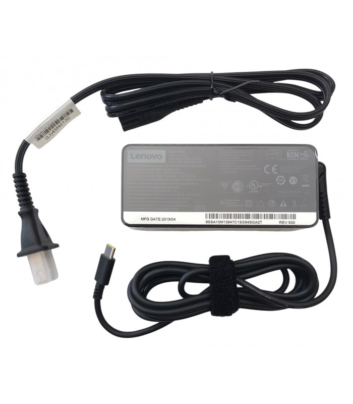 CARGADOR LENOVO USB-C 65W 20V---3.25A /15V---3A /9V---2A /5V---2A  100V-240V~ 50-60Hz US 2PRONG 4X20M26268 ORIG.
