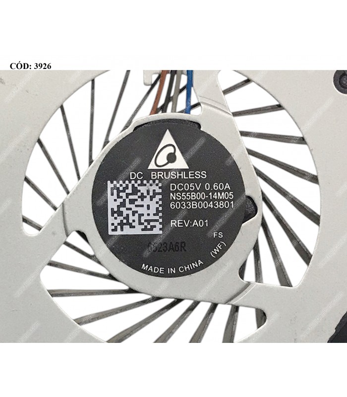 VENTI. HP 240 245 256 G3 340 346 G4 G5 14-AC 14-AF 14-AM 14-AN 14T-AC 14T-AM 14G-AD SERIES 813506-001 4PIN ORIG. (DS)