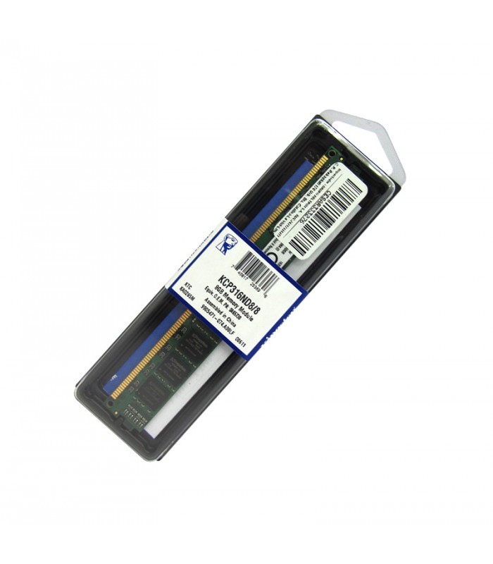 MEMORIA KINGSTON 8GB DDR3 1600MHZ NON-ECC, CL11, X8, 1.5V PC KCP316ND8/8