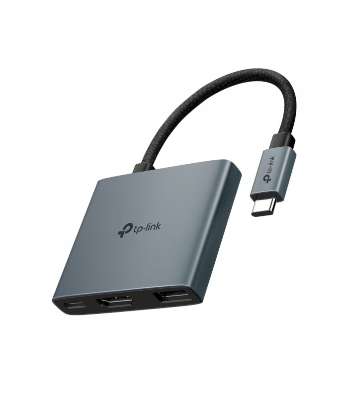 ADAPTADOR TP-LINK UH3020C 3-en-1 USB-C A 1X HDMI 4K /1X USB-C PD 100W /1X USB-A 5Gbps/ 18cm / GRIS