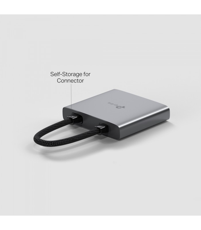 ADAPTADOR TP-LINK UH3020C 3-en-1 USB-C A 1X HDMI 4K /1X USB-C PD 100W /1X USB-A 5Gbps/ 18cm / GRIS