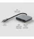 ADAPTADOR TP-LINK UH3020C 3-en-1 USB-C A 1X HDMI 4K /1X USB-C PD 100W /1X USB-A 5Gbps/ 18cm / GRIS