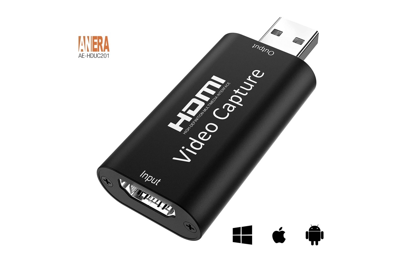 Capturadora de video HDMI de hasta 4K de entrada y 1080p de salida USB