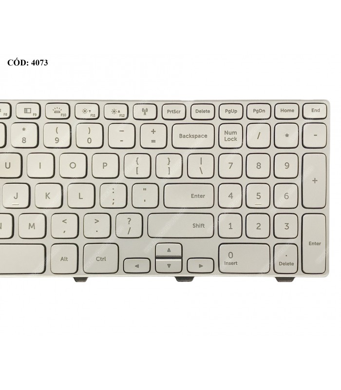 TECLADO DELL INSP. 15 7000 15-7537 15-7737 15-7746 P36F SERIES 0KK7X9 SR BL-WH US ORIG.