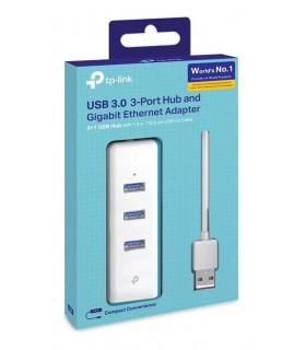 ADAPTADOR RED TP-LINK UE330 USB 3.0 A RJ45 GIGABIT /HUB 3 PUERTOS USB/