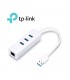 ADAPTADOR RED TP-LINK UE330 2-en-1 USB 3.0 A RJ45 GIGABIT + HUB USB-A 3.0 3XPUERTOS WH