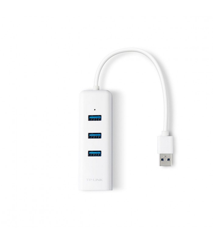 ADAPTADOR RED TP-LINK UE330 2-en-1 USB 3.0 A RJ45 GIGABIT + HUB USB-A 3.0 3XPUERTOS WH