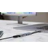 ADAPTADOR XTECH XTC-571 7-en-1 USB-C A /1X HDMI 4K /1X USB-C/2X USB-A /1X SD /1X TF/1X USB-C PD 60W/10.2Gbps/ 15cm / SILVER