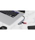 ADAPTADOR XTECH XTC-571 7-en-1 USB-C A /1X HDMI 4K /1X USB-C/2X USB-A /1X SD /1X TF/1X USB-C PD 60W/10.2Gbps/ 15cm / SILVER