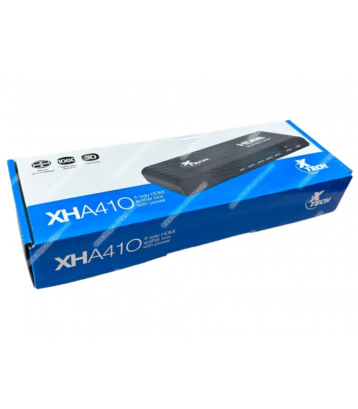 MULTIPLICADOR HDMI XTECH XHA-410 3D 1X ENTRADA A 4X SALIDAS