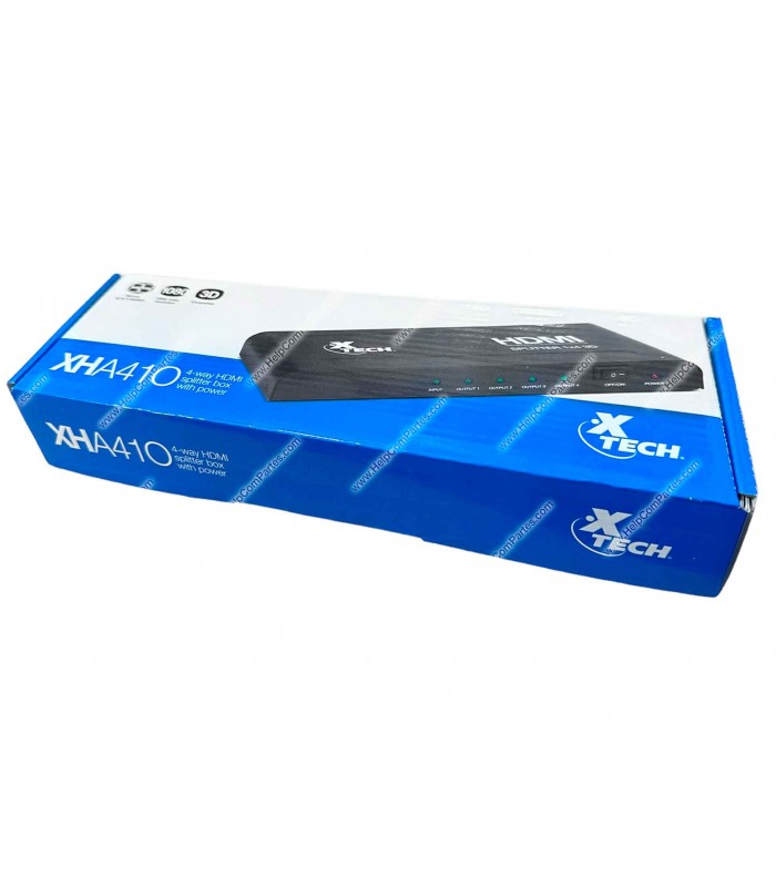 MULTIPLICADOR HDMI XTECH XHA-410 3D 1X ENTRADA A 4X SALIDAS