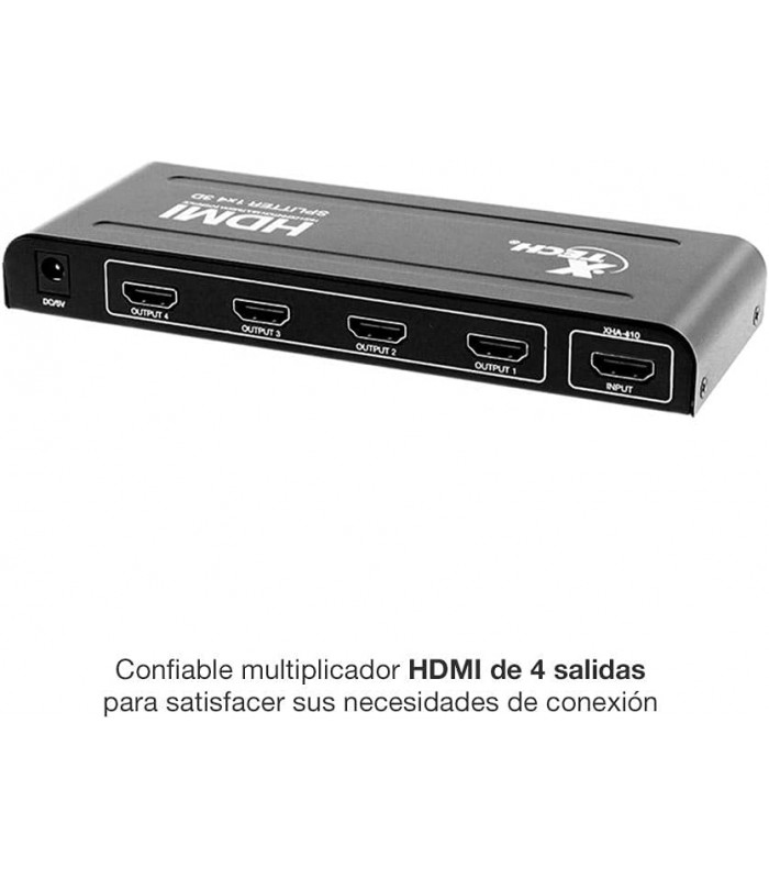 MULTIPLICADOR HDMI XTECH XHA-410 3D 1X ENTRADA A 4X SALIDAS