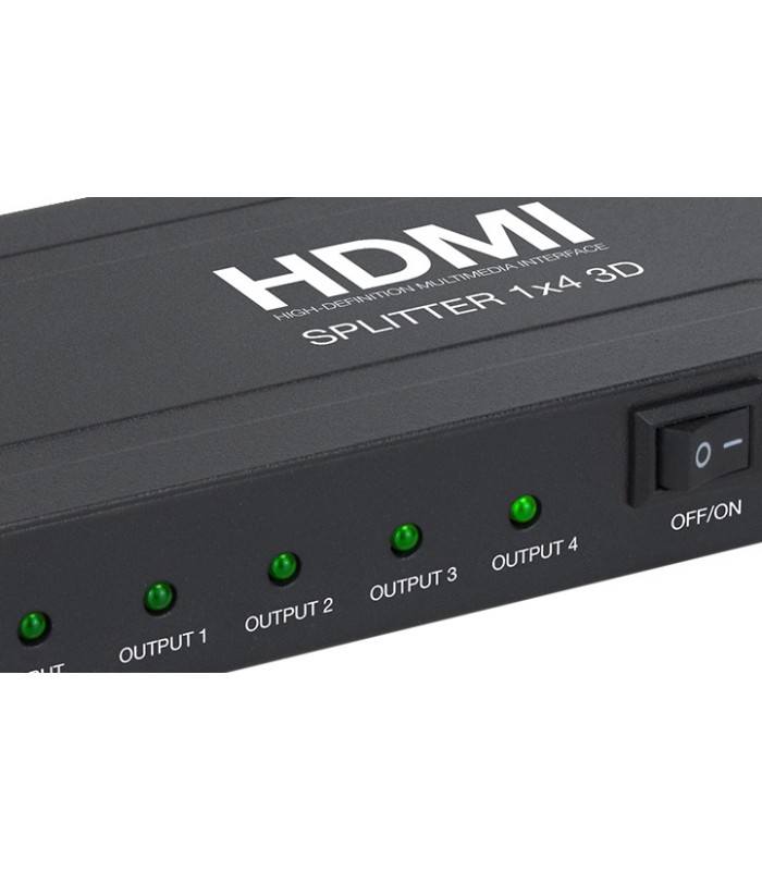 MULTIPLICADOR HDMI XTECH XHA-410 3D 1X ENTRADA A 4X SALIDAS