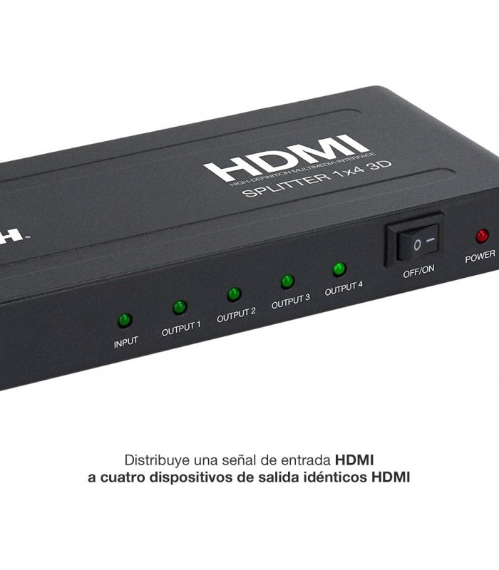 MULTIPLICADOR HDMI XTECH XHA-410 3D 1X ENTRADA A 4X SALIDAS