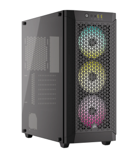 CASE CORSAIR CC-9011272-WW/480T RGB/ ITX/MATX/ATX/E-ATX /SW+RESET/2X USB 3.2/1X AUDIO IN-OUT/3X FAN 120mm/CRISTAL/GAMING/BK PC
