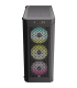 CASE CORSAIR CC-9011272-WW/480T RGB/ ITX/MATX/ATX/E-ATX /SW+RESET/2X USB 3.2/1X AUDIO IN-OUT/3X FAN 120mm/CRISTAL/GAMING/BK PC.