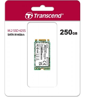 SSD TRANSCEND 425S 250GB M.2 2242 SATA III 6Gb/s PCIE GEN3 B+M Key/ 3D NAND SLC/ TBW 90 / 500-330MB/s RW TS250GMTS425S