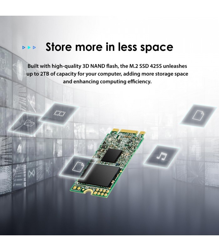 SSD TRANSCEND 425S 250GB M.2 B+M 2242 SATA III 6Gb/s PCIE GEN3 B+M Key/ 3D NAND SLC/ TBW 90 / 500-330MB/s RW TS250GMTS425S
