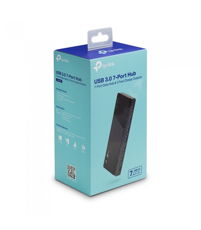 USB HUB TP-LINK UH700 USB 3.0/5Gbps 7-PORT USB 3.0 + ADAPTADOR DE CORRIENTE 