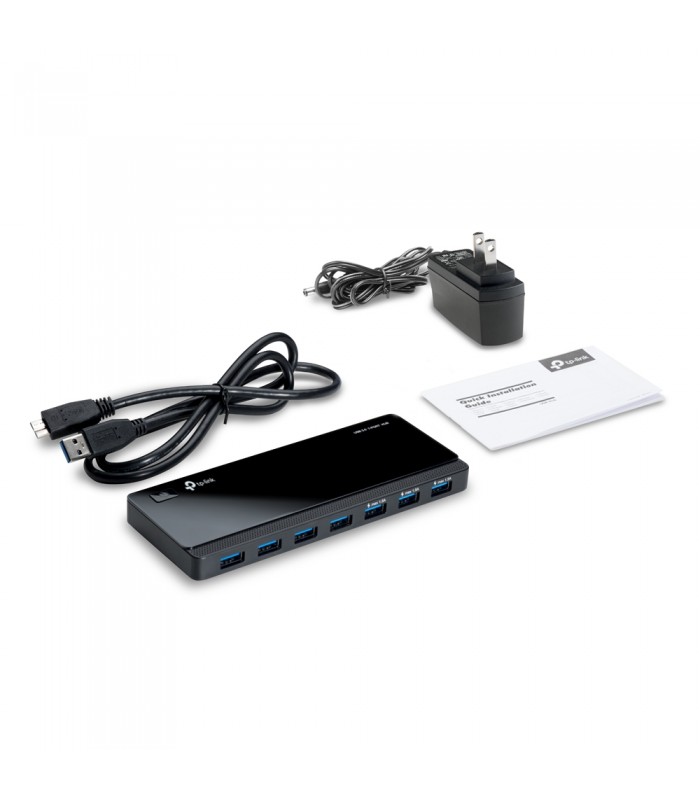 USB HUB TP-LINK UH700 USB 3.0/5Gbps 7-PORT USB 3.0 + ADAPTADOR DE CORRIENTE 
