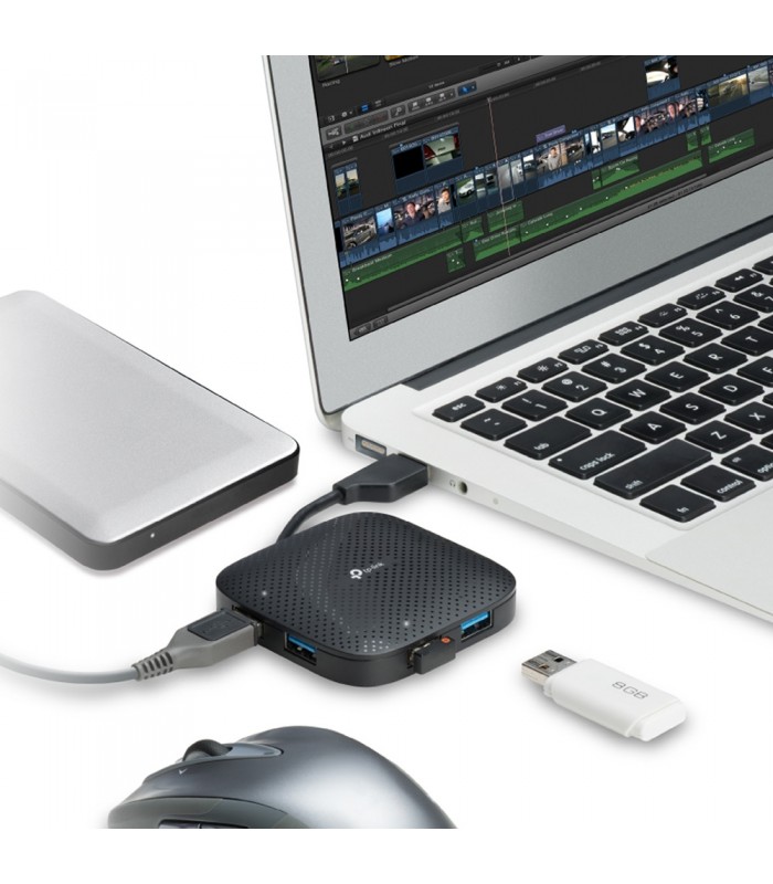 USB HUB TP-LINK UH400 USB-A 3.0 5Gbps A 4-PTOS USB-A 3.0 HEMBRA BK.