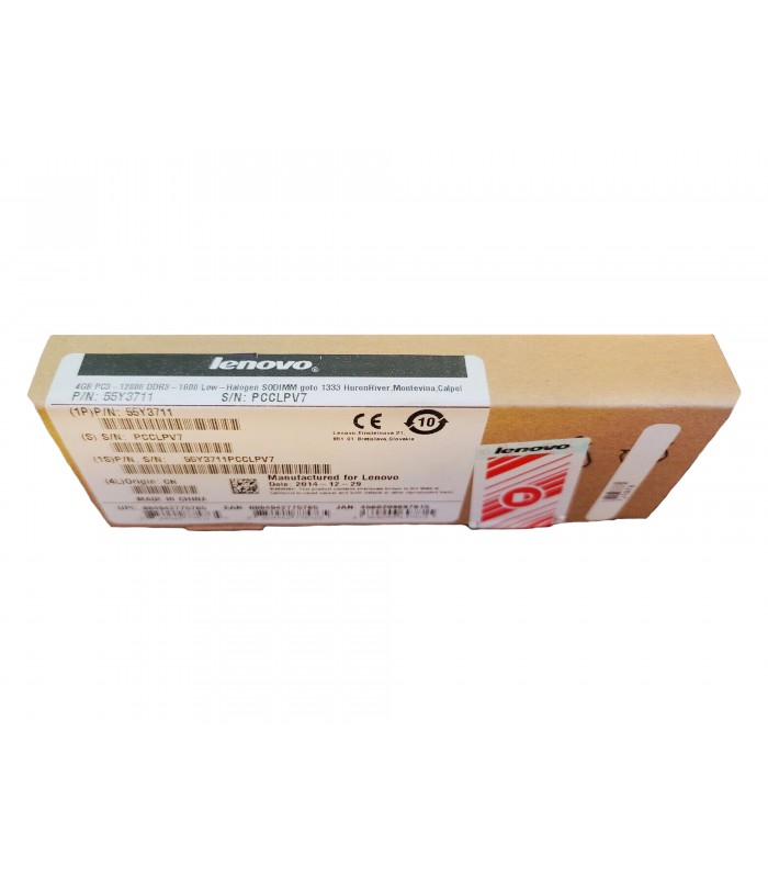 MEMORIA LENOVO 4GB DDR3 1333MHz SODIMM Non-ECC 1.5V CL9 204PIN 55Y3711 ORIG.