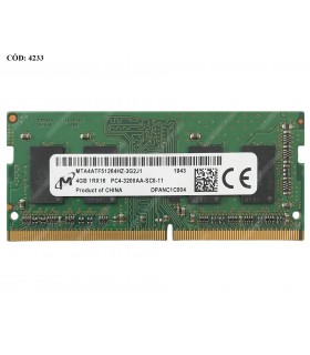 MEMORIA MICRON 4GB DDR4 3200MHZ SODIMM Non-ECC 1.2V CL22 260PIN MTA4ATF51264HZ-3G2J1 SN ORIG.