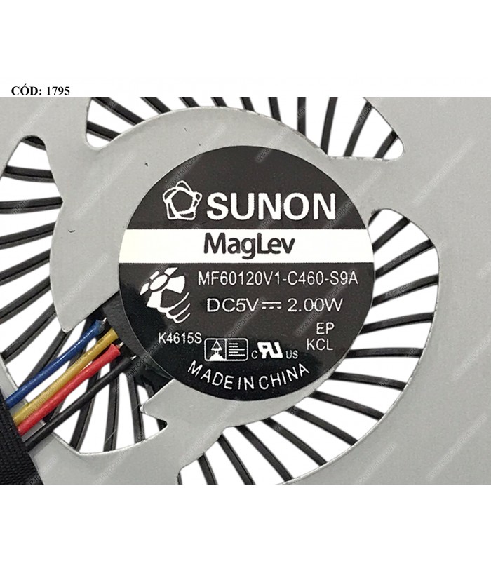 VENTI. ACER E1-422 E1-422G E1-522 MS2372 E1-470 E1-430 E1-432 SERIES 23.10769.001 4PIN ORIG.