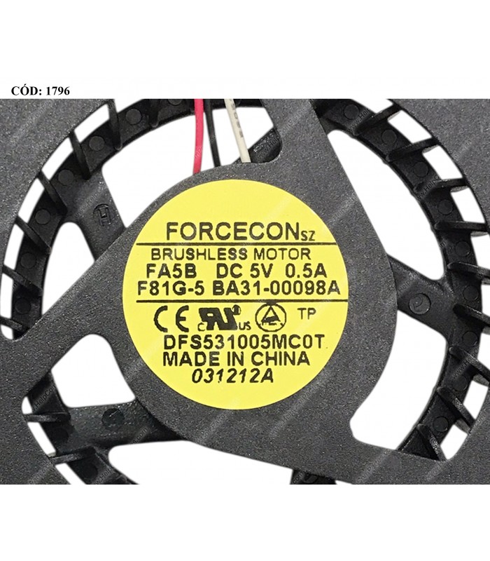 VENTI. SAMSUNG RV411 RV415 RV420 RV511 RV509 RV515 RV520 RV409 RC520 RC510 SERIES BA31-00098A 3PIN ORIG.
