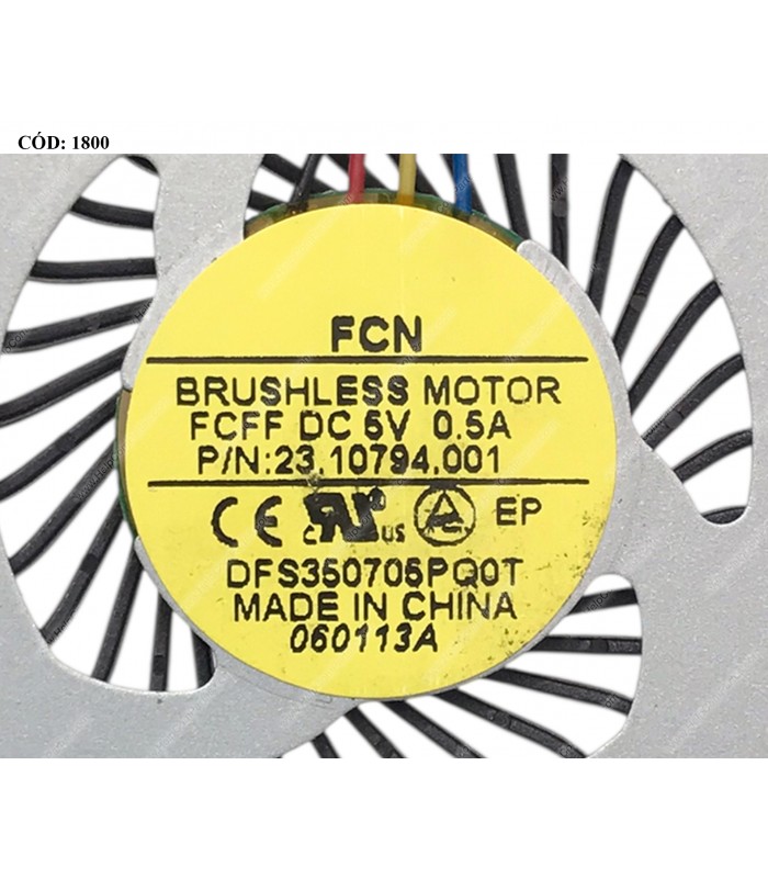 VENTI. ACER ASPIRE V5-122P V5122P V5-122P-0468  SERIES 60.4LK02.001 4PIN ORIG.