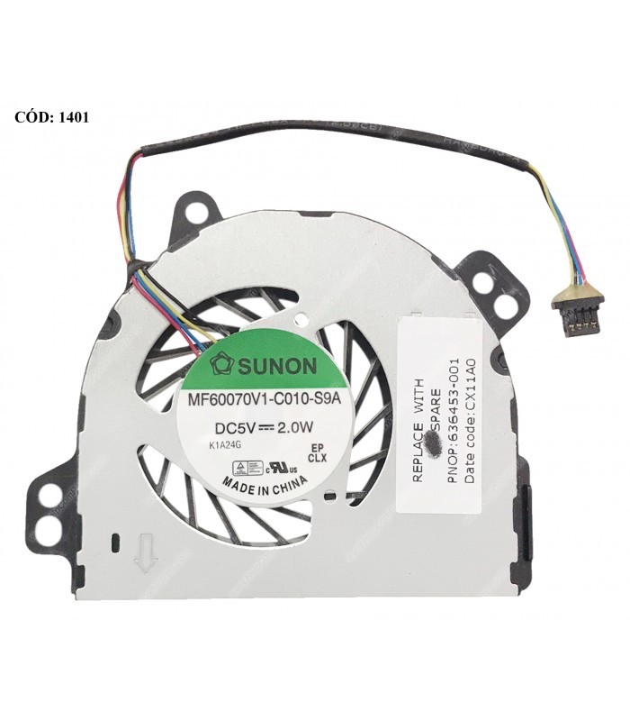 VENTI. HP PAV DM1-3000 DM1-3100 DM1-3200 DM1Z-3000 SERIES  636453-001 4PIN ORIG.