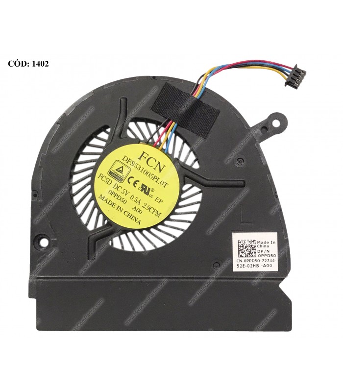 VENTI. DELL VOSTRO 5460 V5460 V5470 5470 14Z-3526 INSPIRON 14-5439 (R/L) 0HGT7X 0PPD50 4PIN ORIG.