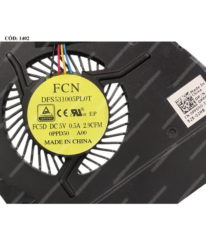 VENTI. DELL VOSTRO 5460 V5460 V5470 5470 14Z-3526 INSPIRON 14-5439 (R/L) 0HGT7X 0PPD50 4PIN ORIG.